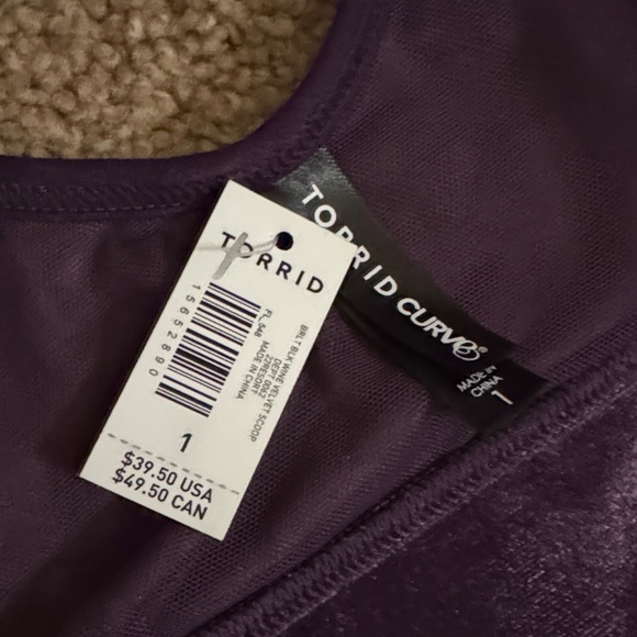 Torrid Deep Purple Velvet Pajama Set - Picture 2 of 6